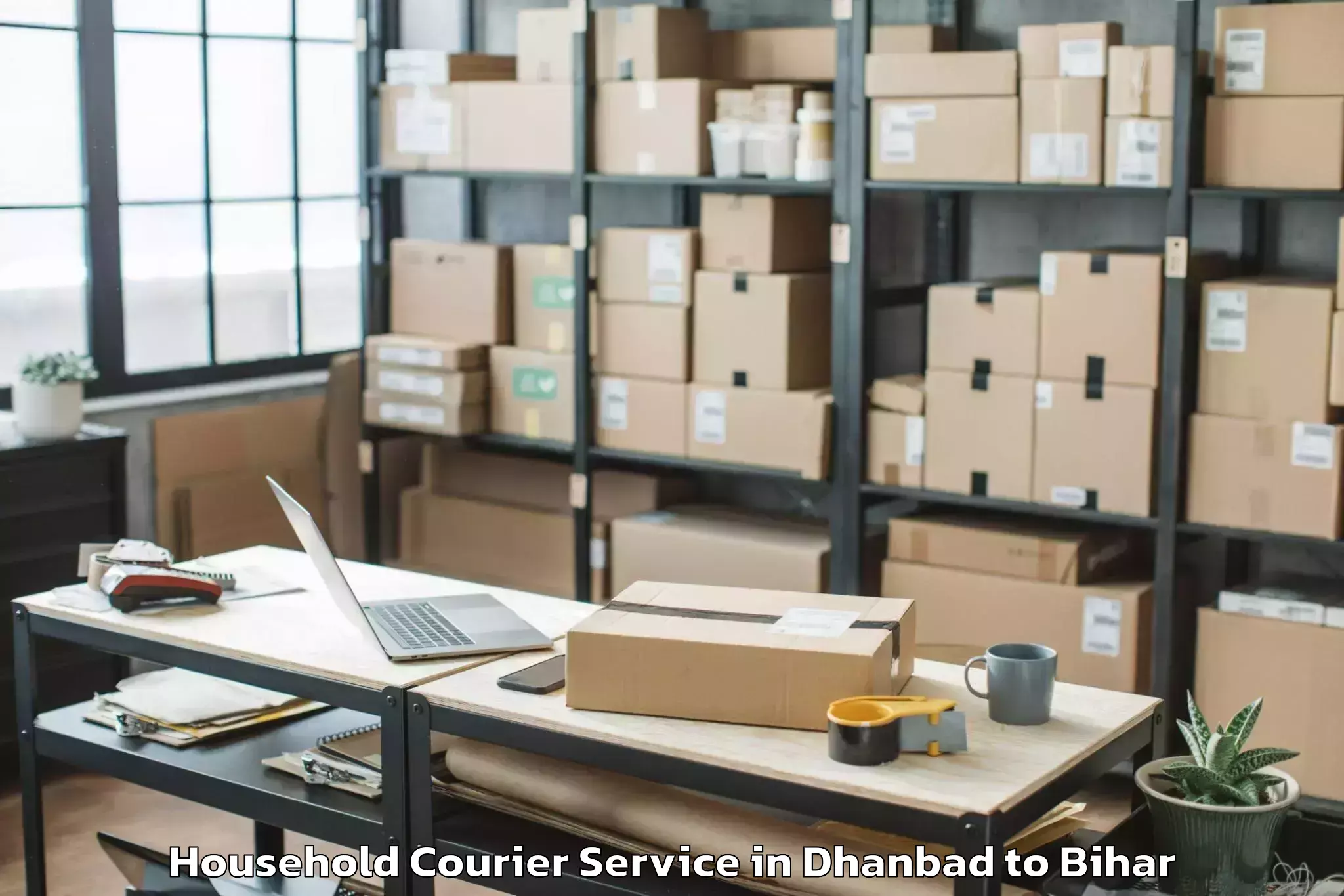 Easy Dhanbad to Ghanshampur Household Courier Booking